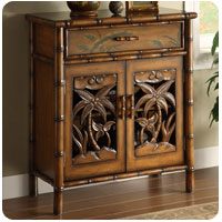 Tropical Palm Tree Storage Cabinet