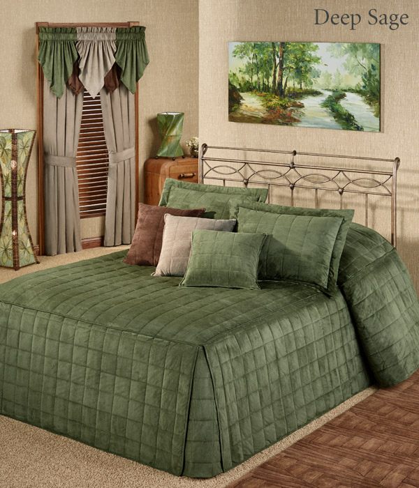 Get The Look - Camden Deep Sage Green Grande Bedspread
