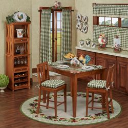Floral Rooster Plaid Kitchen