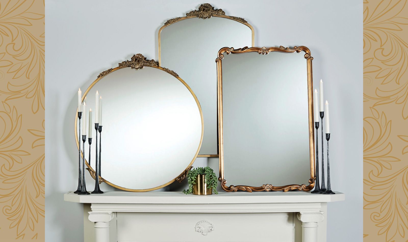 Get The Look - Layered Mirror Mantel Decor