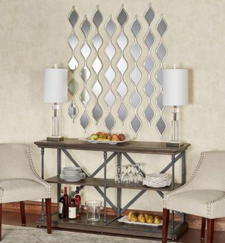 Teardrop Mirror Panels in Platinum