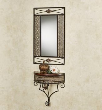 Charleston Rectangle Wall Mirror and Shelf