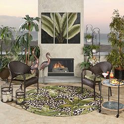 Get the Look - Exotic Safari Outdoor Fireplace