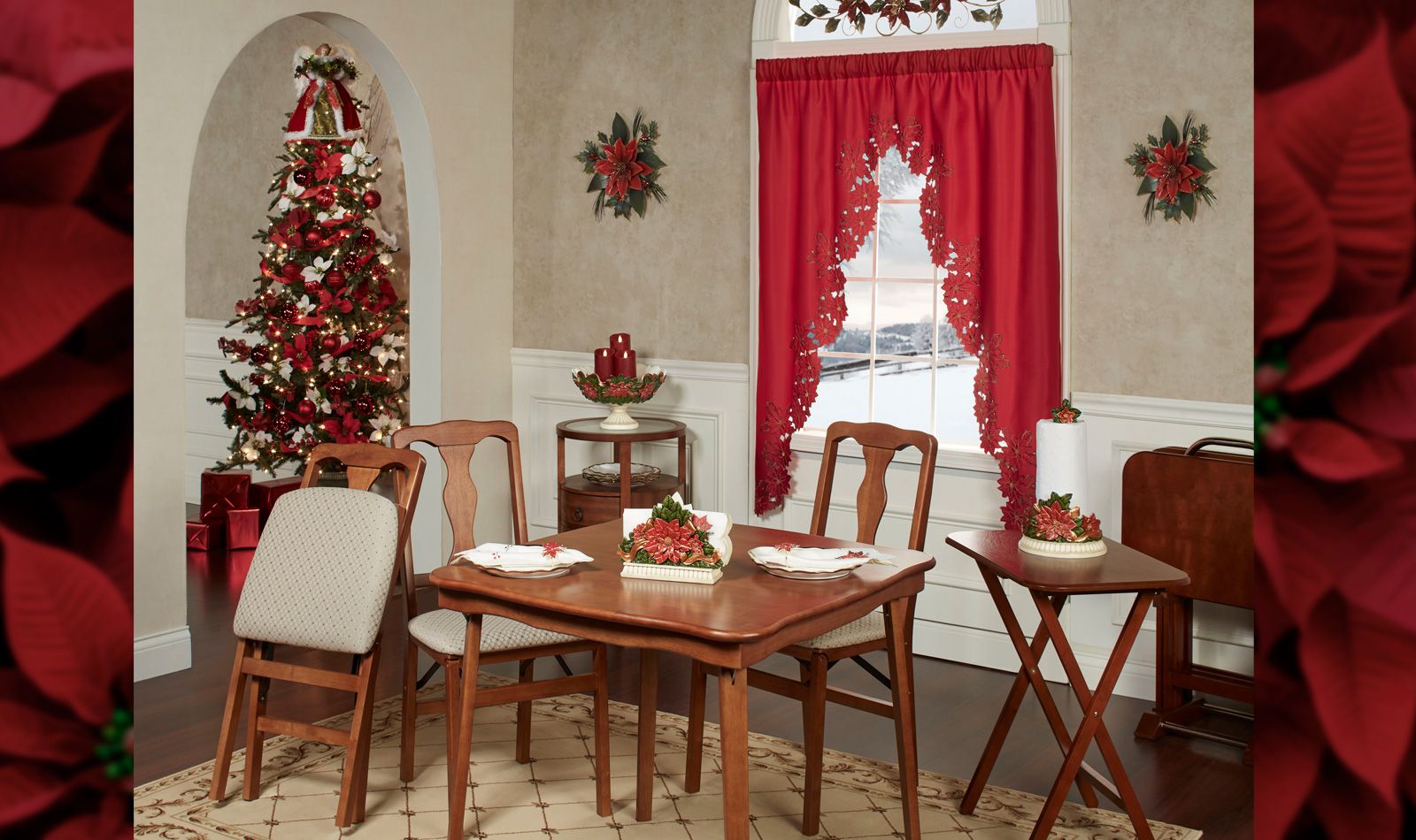 Get The Look - Poinsettia Holiday Entertaining Area