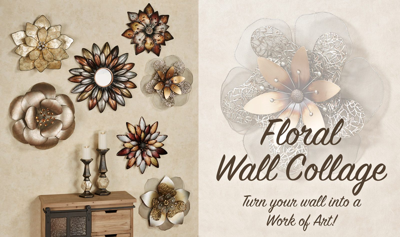 Get The Look - Metallic Arris Floral Wall Art Collage