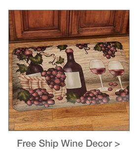 Free Shipping on select Grapes and Wine-themed Accents