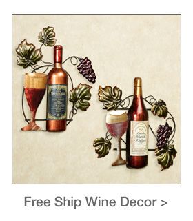 Free Shipping on select Grapes and Wine-themed Accents