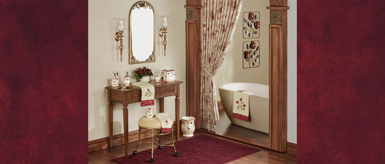 Claret Rose Romantic Bathroom