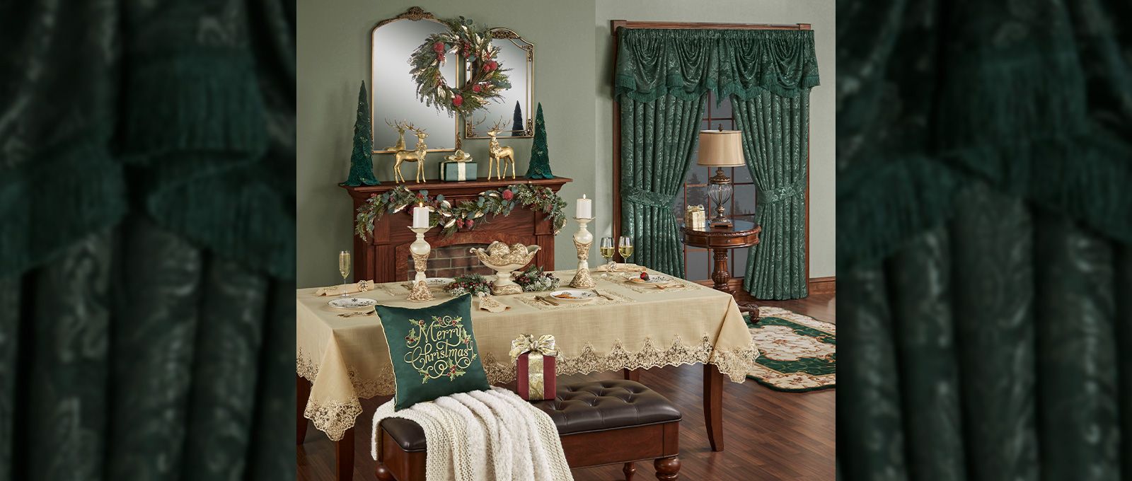 Emerald and Gold Dining Room