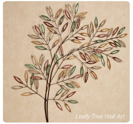 Leafy Afterglow Autumn Tree Metal Wall Art