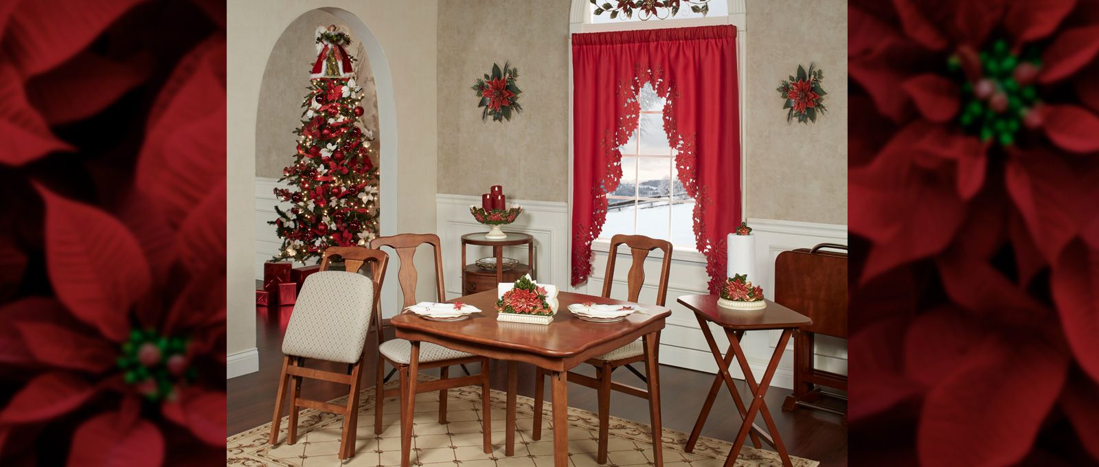 Poinsettia Holiday Entertaining Area