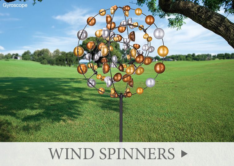 Set your outdoor decor awhirl with kinetic wind spinners >
