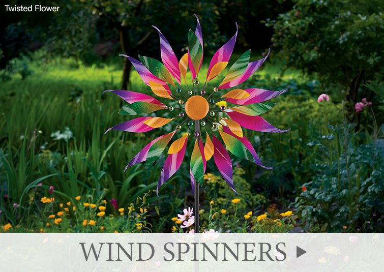 Set your outdoor decor awhirl with kinetic wind spinners >