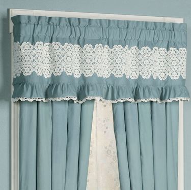 Reminisce Ruffled Valance Sterling Blue 60 x 18Image
