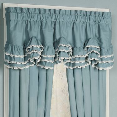 Reminisce Scalloped Valance Sterling Blue 72 x 20Image