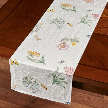 Butterfly Meadow Table Runner White 14 x 70Image