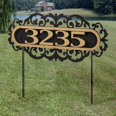 LaRoyal Yard Address Stake Gold/BlackImage