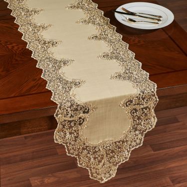Florentina Table Runner Antique Gold 16 x 72Image