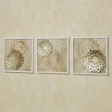Briella Wall Plaques Gold Set of ThreeImage