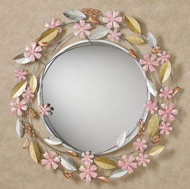 Wildflower Reflections Wall Mirror BlushImage
