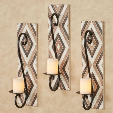 Chaya Wall Sconces Brown Set of ThreeImage