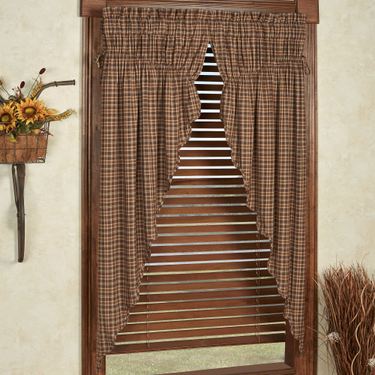 Prescott Prairie Curtain Pair Multi Warm 72 x 63Image