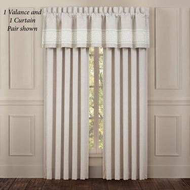 Lauralynn Wide Tailored Curtain Pair Beige 100 x 84Image