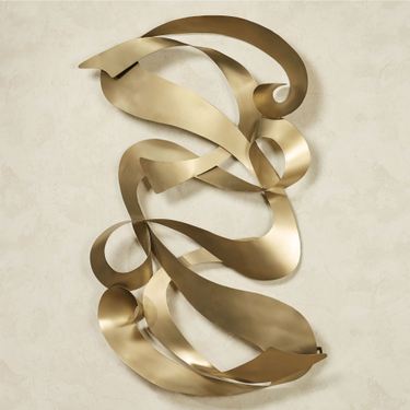 Reverence Abstract Wall Sculpture Satin GoldImage