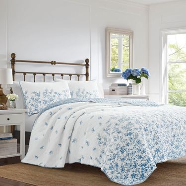 Flora Mini Quilt Set BlueImage
