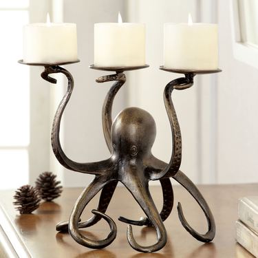 Octopus Candleholder BronzeImage