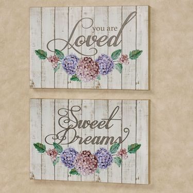 Sweet Sentiments Floral Canvas Wall Art Set Multi Pastel Set of TwoImage