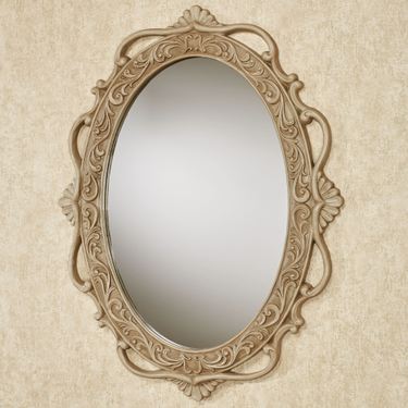 Abriella Oval Wall Mirror BeigeImage