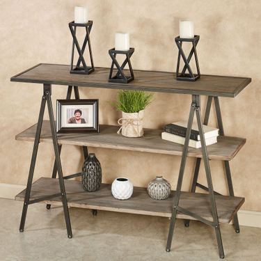 Rina Three Tier Console Table GrayImage