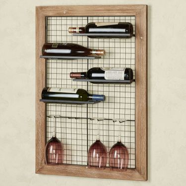 Industrial Wall Wine Rack BlackImage