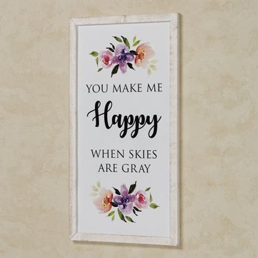 You Make Me Happy Wall Art WhiteImage