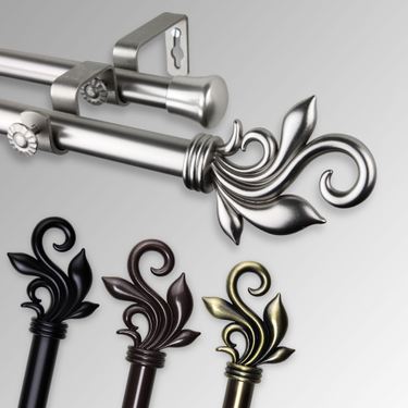 Adalia Double Decorative Curtain Rod SetImage