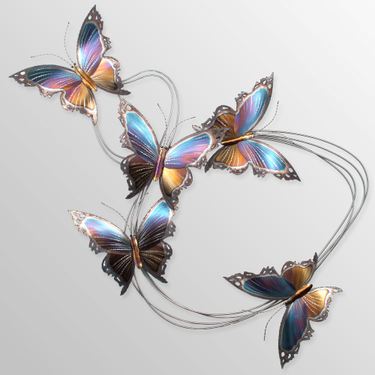 Butterfly Flight Path I Wall Sculpture Multi JewelImage
