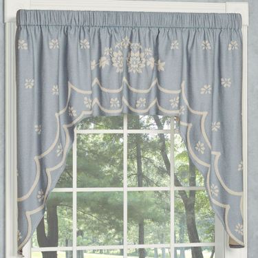 Primrose Swag Valance Sterling Blue 72 x 42Image
