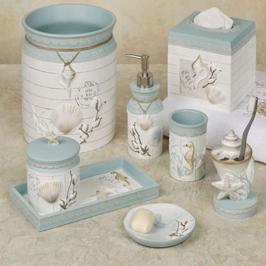 Farmhouse Shell Lotion Soap Dispenser BlueImage