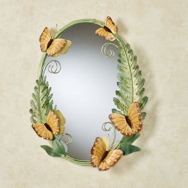 Butterfly Song Oval Wall Mirror GreenImage