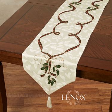 Lenox Holiday Nouveau Table Runner Off White 14 x 90Image