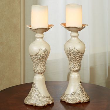 Floressa Candleholder Pair PlatinumImage