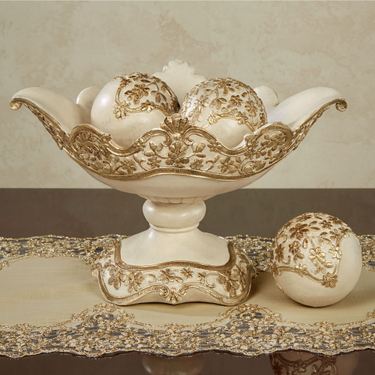 Floressa Centerpiece Bowl and Orbs Multi Metallic Set of FourImage