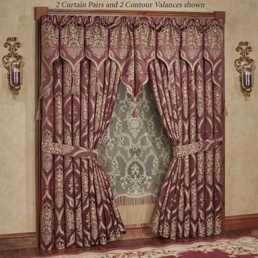 Laurelton Contour Valance Wine 56 x 34Image