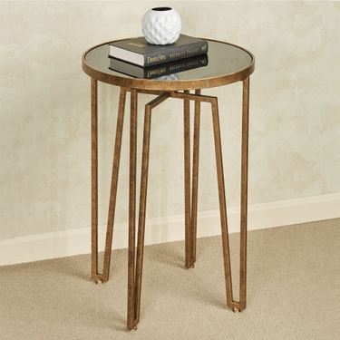 Nour Round Accent Table GoldImage