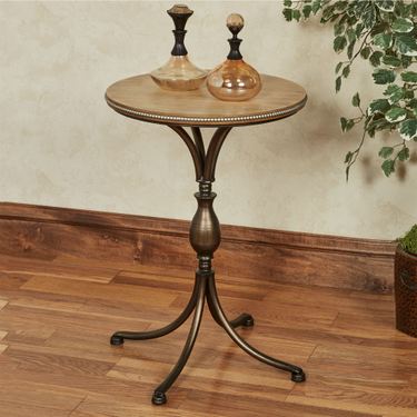Santo Pedestal Table BronzeImage
