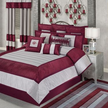Sigma Comforter Set BurgundyImage