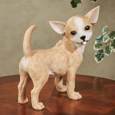 Delighted Chihuahua Dog Table Sculpture TawnyImage