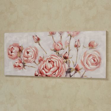 Soft Whisper Floral Canvas Wall Art PinkImage