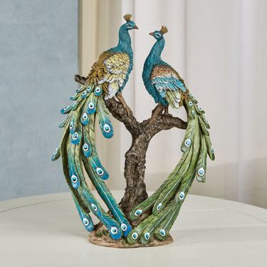 Ardent Peacock Table Sculpture Multi JewelImage